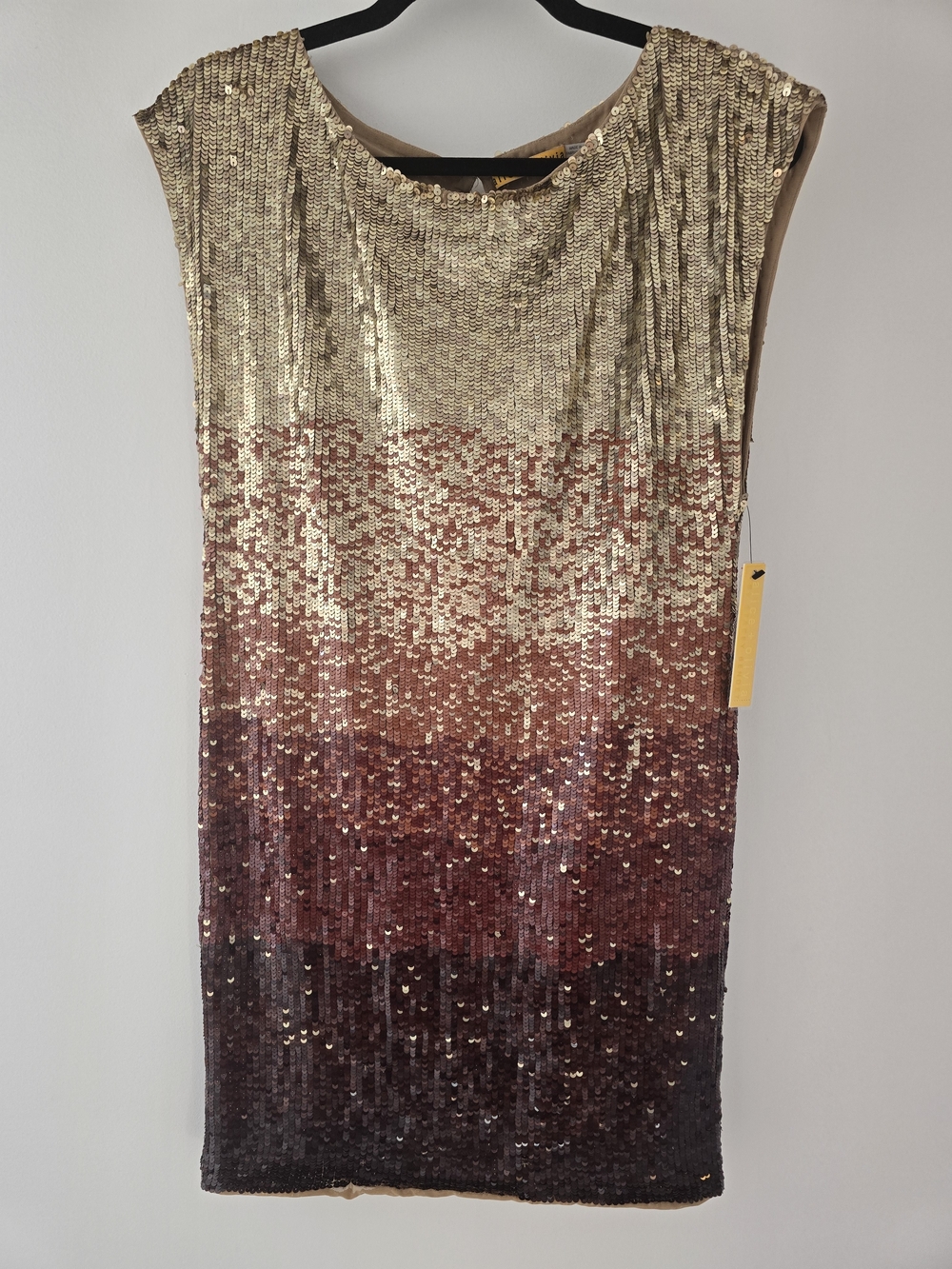 Alice + Olivia Gold to Plum Sequin Mini Dress
